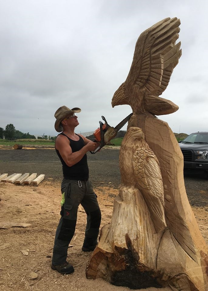 Chainsaw Carving by Paul - Eagles